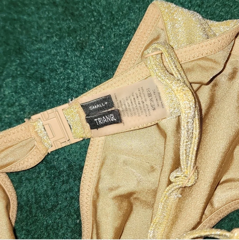 Triangl Mica Gold Sparkle Bikini Swim Set